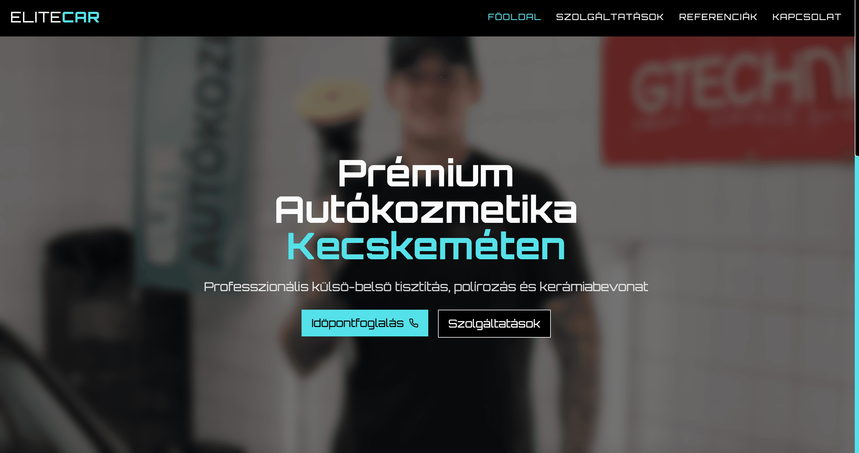 EliteCar Detail - Autókozmetika projekt